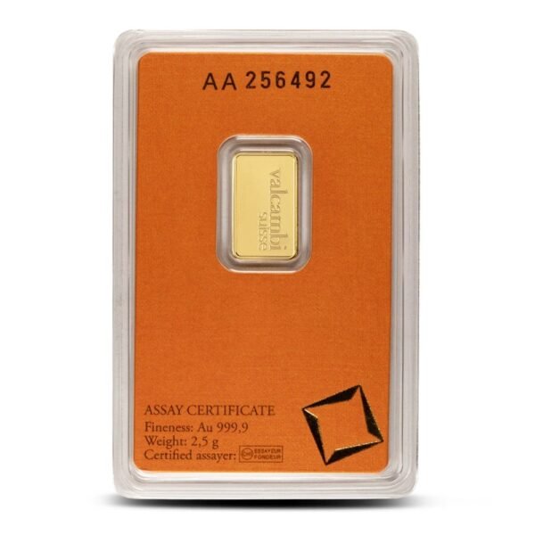 Buy 2.5 Gram Valcambi Gold Bar (New w/ Assay) - Image 2