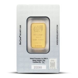 20 Gram The Holy Land Mint Gold Bar (New w/ Assay)