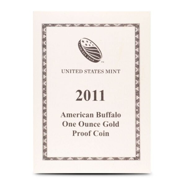 2011 1 oz Proof American Gold Buffalo Coin (Box + CoA) - Image 3