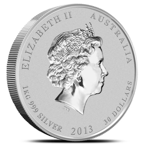 2013 1 Kilo Australian Silver Lunar Snake Coin - Image 2