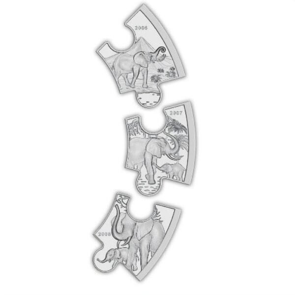 2015 1 Kilo Somalia Silver Elephant Puzzle Coin (BU, 215 Mintage) - Image 3