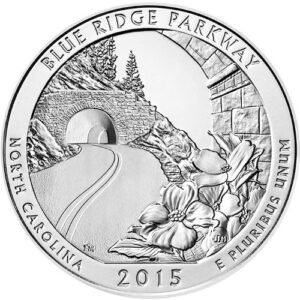 2015 5 oz ATB Blue Ridge Parkway Monster Box (BU, 100 Coins, 500 oz)