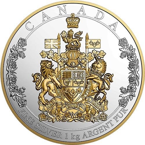 2016 1 Kilo Proof Canadian Silver Arm