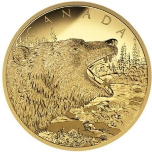 2016 500 Gram Canadian Gold Roaring Grizzly Coin (BU)