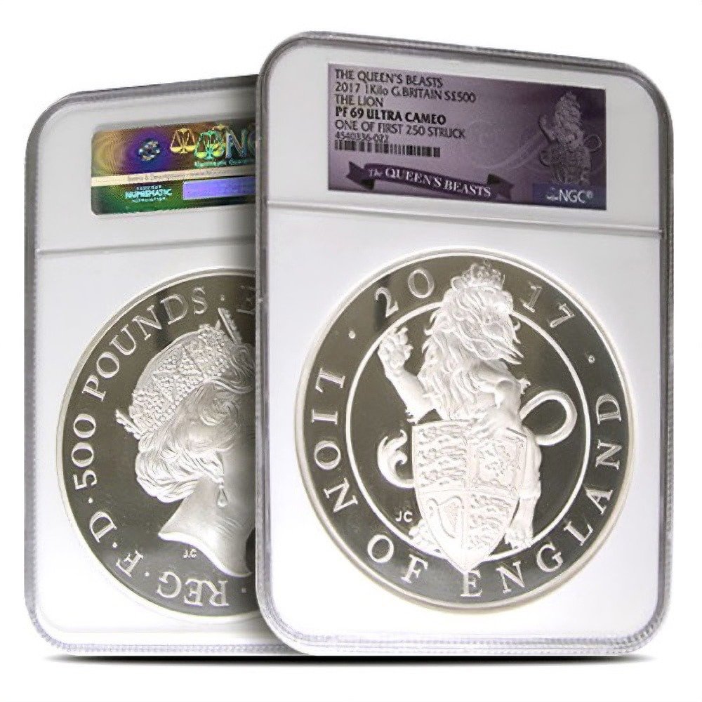 2017 1 Kilo Proof British Silver Quee