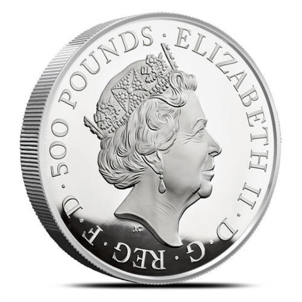2017 1 Kilo Proof British Silver Queens Beast Unicorn Coin (Box + CoA) - Image 2