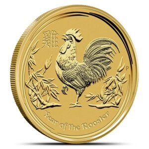 2017 1 oz Australian Gold Lunar Rooster Coin (BU)