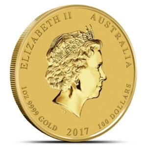 2017 1 oz Australian Gold Lunar Rooster Coin (BU)