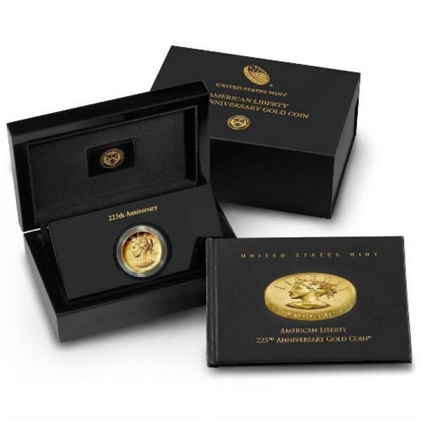 2017-W 1 oz High Relief 225th Anniversary American Liberty Gold Coin (Box + CoA) - Image 4