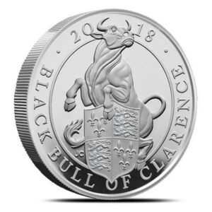 2018 10 oz Proof British Silver Queen’s Beast Black Bull Coin (Box + CoA)