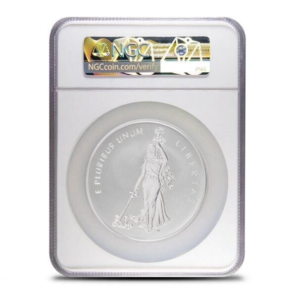 2019 10 oz Ultra High Relief Reverse Proof Canadian Peace & Liberty Silver Medal NGC PF70 FDOI - Image 2
