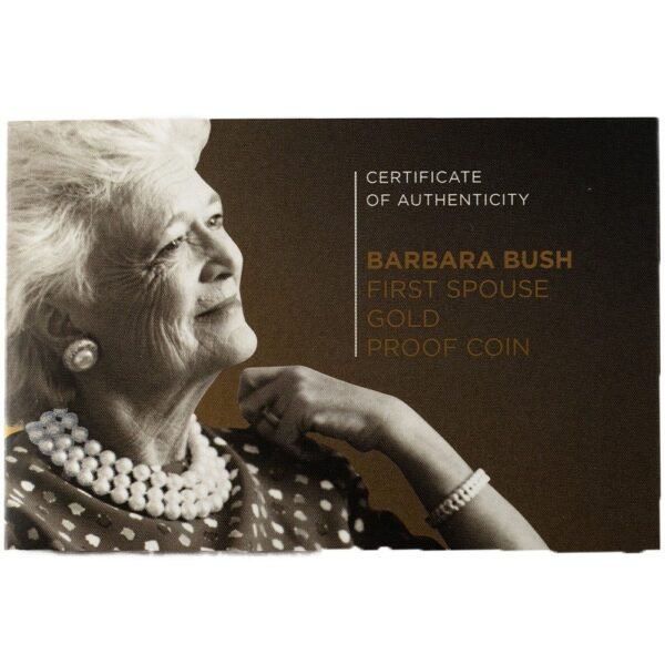 2020-W 1/2 oz US Mint First Spouse Barbara Bush Gold Coin (Box + CoA) - Image 4