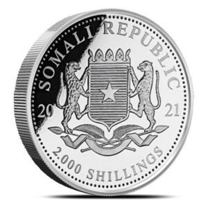 2021 1 Kilo Somalia Silver Elephant Coin (BU)