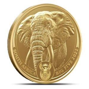 2022 1 oz South African Gold Big Five Elephant Coin (BU)