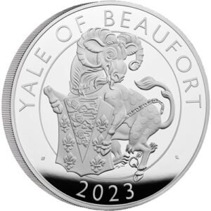 2023 1 Kilo Proof British Silver Tudor Beasts Yale of Beaufort Coin (Box + CoA)
