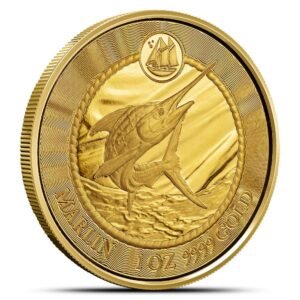 2023 1 oz Cayman Islands Gold Sea Life Marlin Coin (Proof-Like)