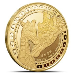 2023 1 oz Proof Equatorial Guinea Giraffe Gold Coin