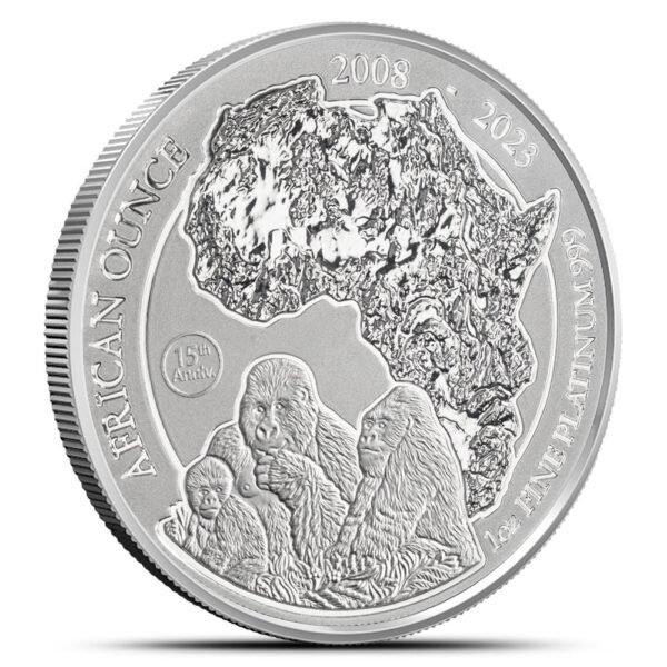 1 oz Rwandan Mountain Gorilla Platinu