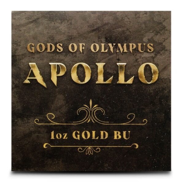 2023 1 oz Tuvalu Gods of Olympus Apollo Gold Coin (BU) - Image 3