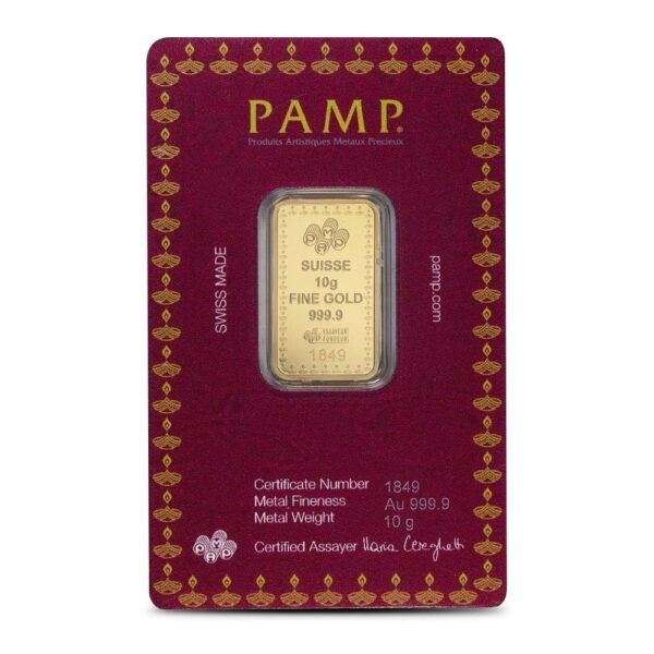 Buy 2023 10 Gram PAMP Suisse Diwali Festival of Lights Gold Bar (New w/ Assay) - Image 2
