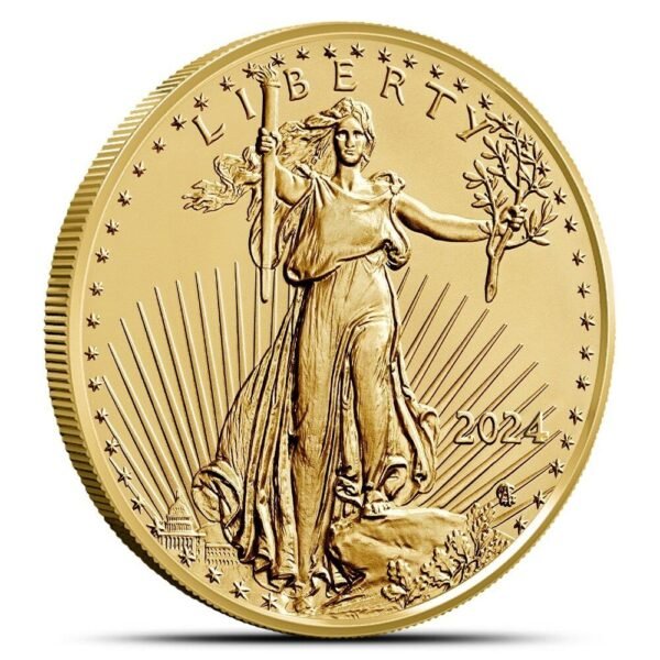 2024 1 oz American Gold Eagle Tube (20 Coins, BU) - Image 2