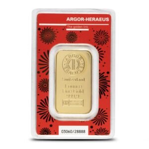 2024 1 oz Argor Heraeus Lunar Dragon Gold Bar (New w/ Assay)