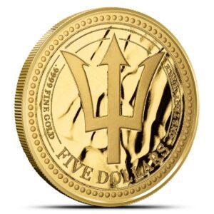 2024 1 oz Barbados Gold Trident Coin (BU)