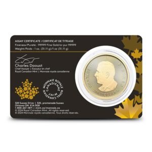 Buy 2024 1 oz Canadian Gold Klondike From Dore to Refined Gold Coin (BU w/ Assay)