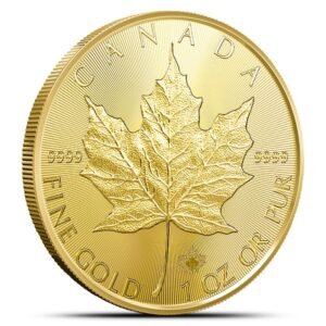 2024 1 oz Canadian Gold Maple Leaf Tube (10 Coins, BU)