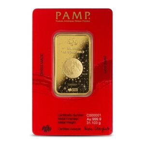 2024 1 oz PAMP Suisse Lunar Legend Azure Dragon Gold Bar (New w/ Assay)