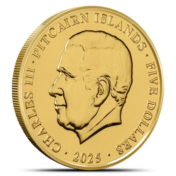 2025 1 oz Pitcairn Islands Gold Lunar Year of the Snake Coin (BU) - Image 2