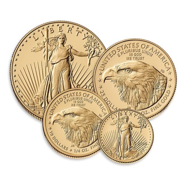 2025-W 4-Coin Proof American Gold Eagle Set (Box + CoA) - Image 3