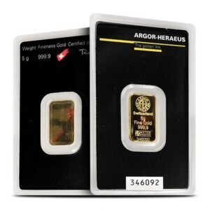 Buy 5 Gram Argor Heraeus Gold Bar (New in Assay)