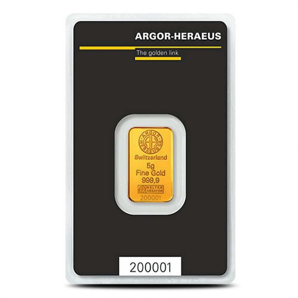 5 Gram Argor Heraeus Kinebar Gold Bar