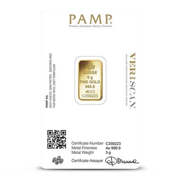 Buy 5 Gram PAMP Suisse Fortuna Veriscan Gold Bar (New w/ Assay) - Image 2