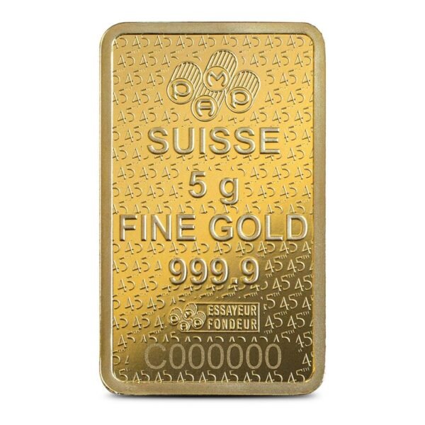 Buy 5 Gram PAMP Suisse Lady Fortuna Veriscan 45th Anniversary Gold Bar (New w/ Assay) - Image 4