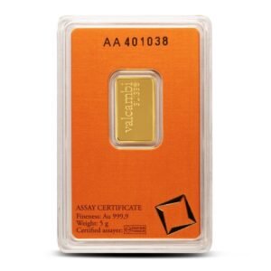 5 Gram Valcambi Gold Bar For Sale (New w/ Assay)