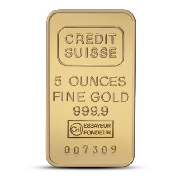 Buy 5 oz Credit Suisse Gold Bar