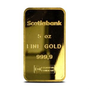 5 oz Scotiabank Gold Bar For Sale (Secondary Market)