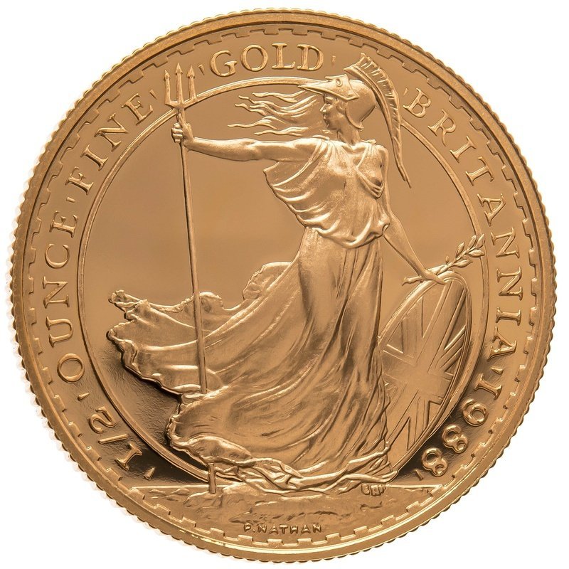 1988 1/2 oz Proof Gold Britannia Coin