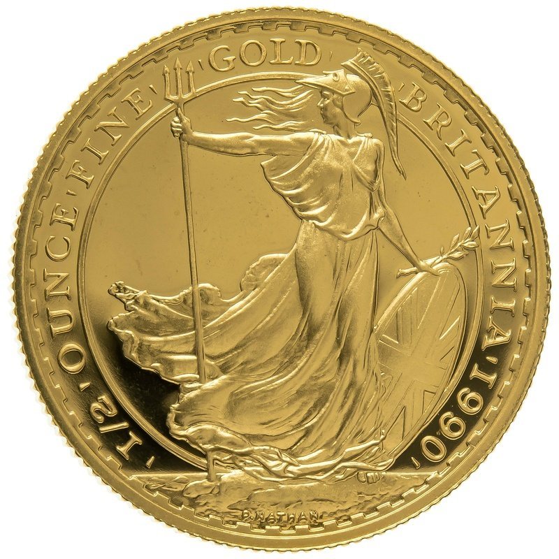 1990 1/2 oz Gold Britannia Coin