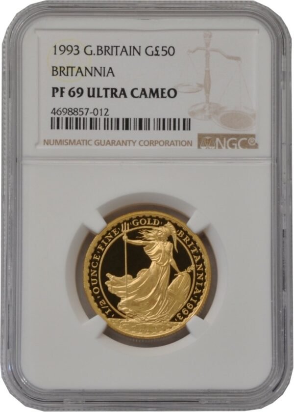 1993 1/2 oz Proof Gold Britannia Coin