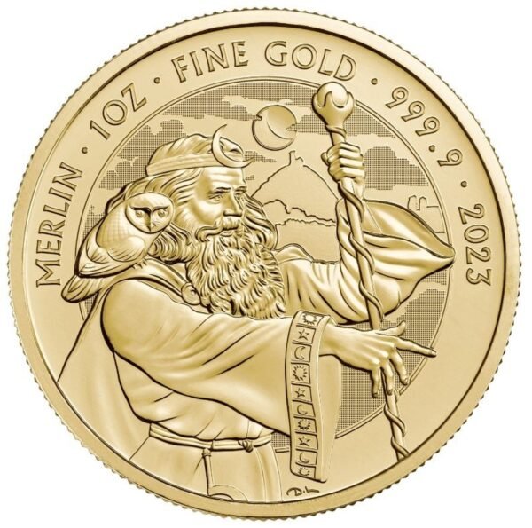 2023 1oz Merlin Gold Coin Myths & Leg